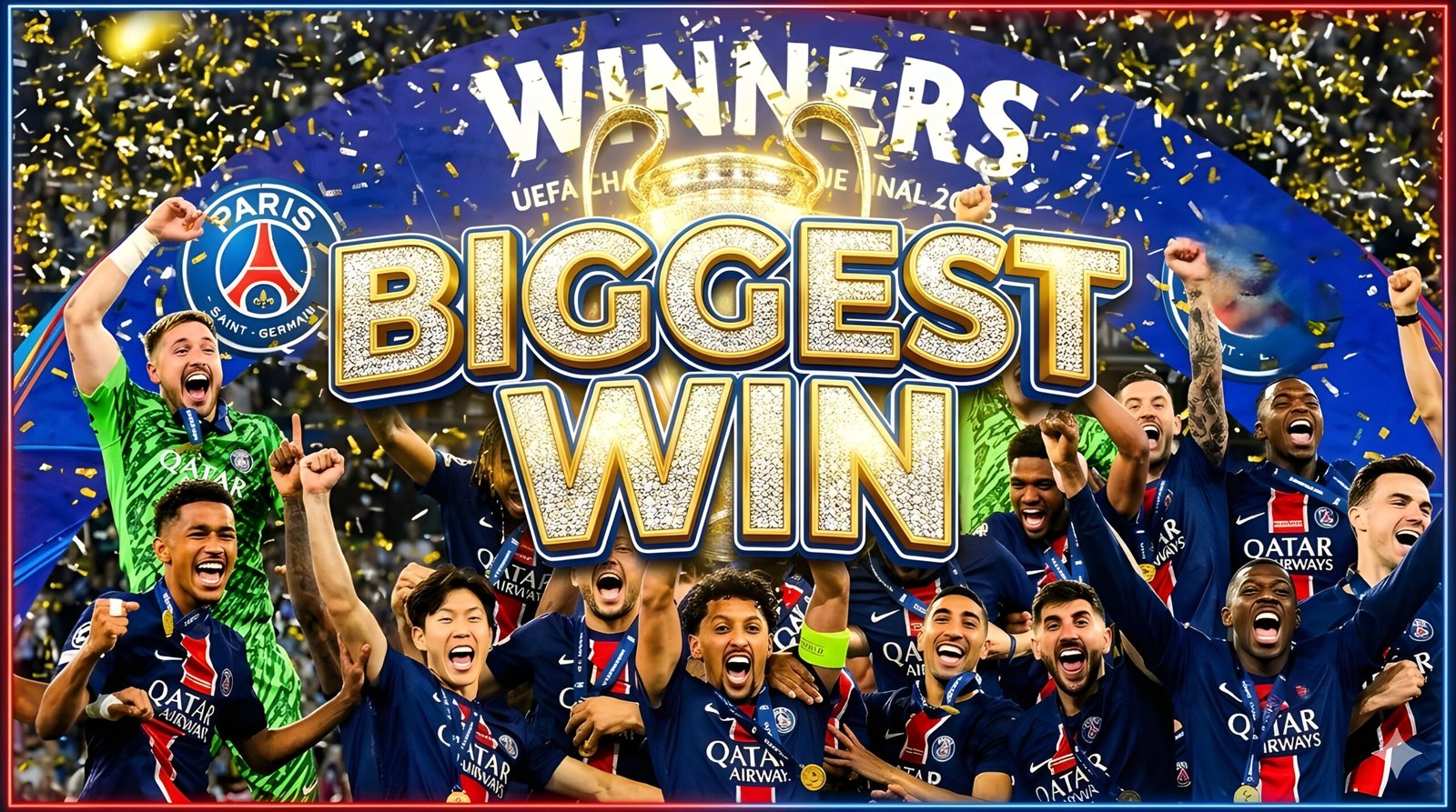 biggest champions league wins