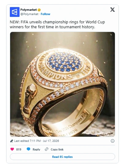 FIFA World Cup 2026 Champions Ring